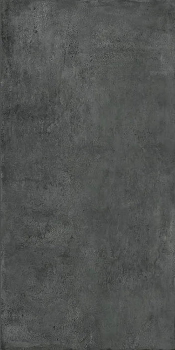 Dettaglio piastrelle in gres effetto cotto moderno, collezione Coccio di Keradom, formato 60x120, colore Carbone