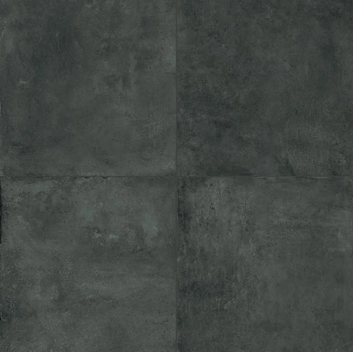 Dettaglio piastrelle in gres effetto cotto moderno, collezione Coccio di Keradom, formato 60x60, colore Carbone