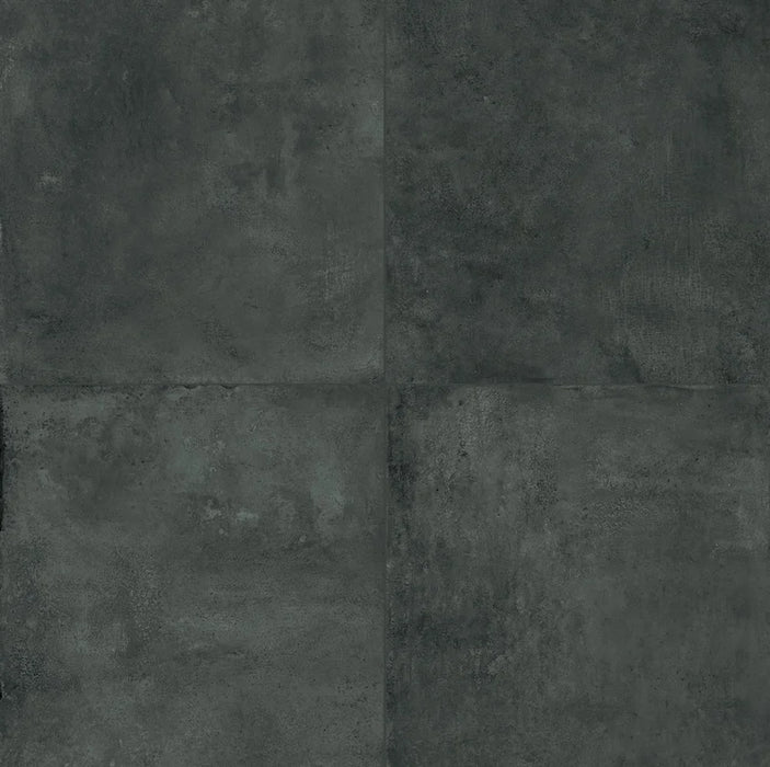 Dettaglio piastrelle in gres effetto cotto moderno, collezione Coccio di Keradom, formato 60x60, colore Carbone