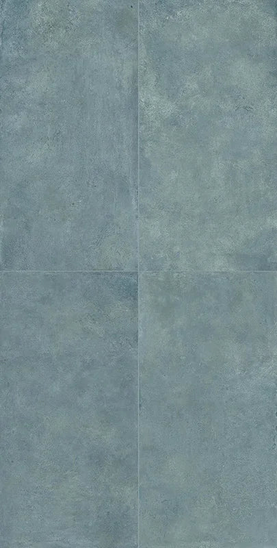 Dettaglio piastrelle in gres effetto cotto moderno, collezione Coccio di Keradom, formato 60x120, colore Cielo