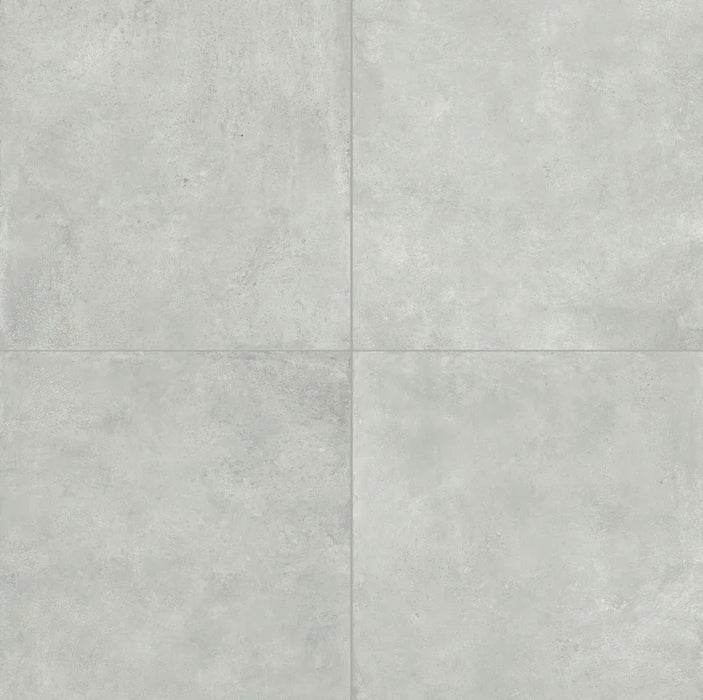 Dettaglio piastrelle in gres effetto cotto moderno, collezione Coccio di Keradom, formato 60x60, colore Nebbia