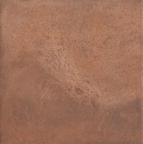 Dettaglio piastrelle in gres effetto cotto moderno, collezione Coccio di Keradom, formato 25x25, colore Terra