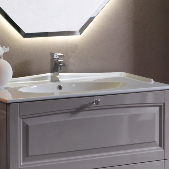 composizione mobile bagno Dorian acanthis di compab lunghezza 97 cm a terra in stile classico