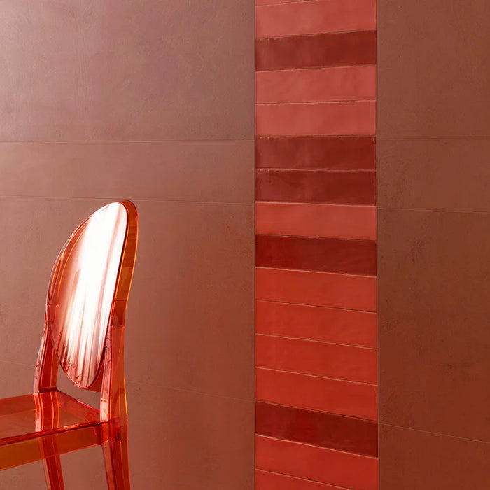 Rivestimento ceramico pasta bianca Linea Terracotta Matt 7.5x30 Eccentrico, effetto mattoncino opaco.