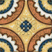 Dettaglio piastrella stile maiolica vietrese, collezione Maioliche di ceramiche Valsecchia colore mix color 15x15 