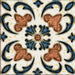 Dettaglio piastrella stile maiolica vietrese, collezione Maioliche di ceramiche Valsecchia colore mix color 15x15 