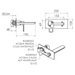 scheda tecnica di miscelatore da muro con parti incasso della serie tiara di daniel rubinetterie