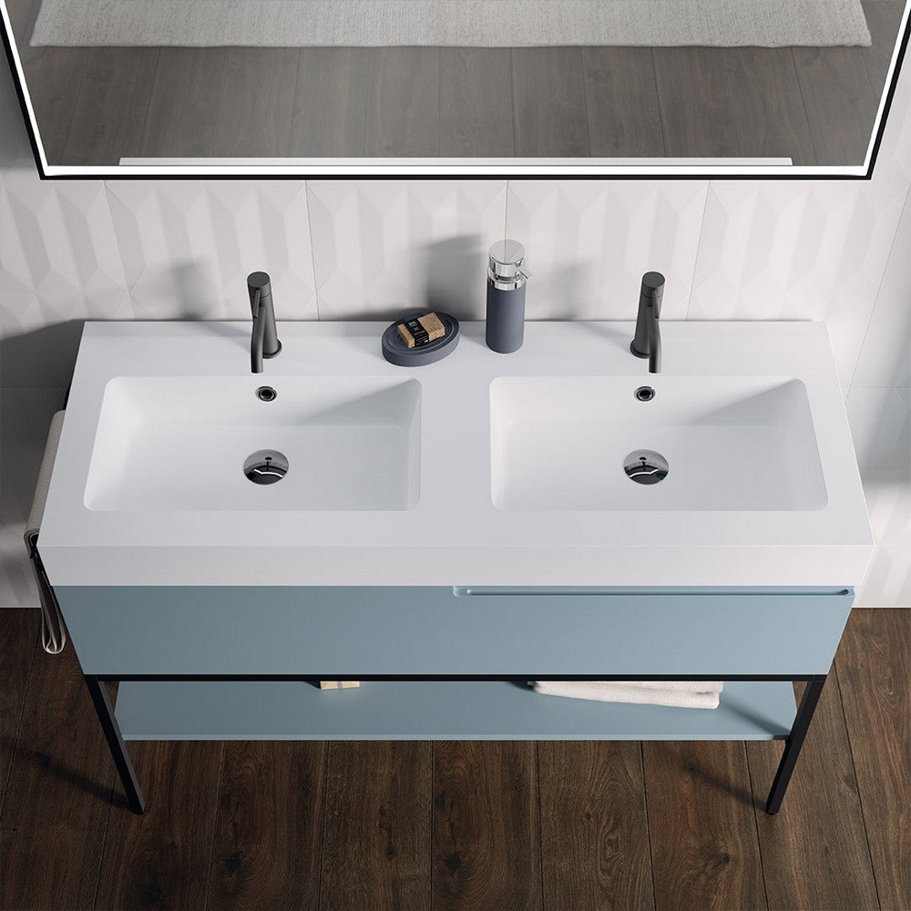 Alpenberger Set Mobile Bagno Con Lavandino E Specchio LED - Rovere, Anta Soft-Close, Per Piccoli Spazi, Premontato - 2