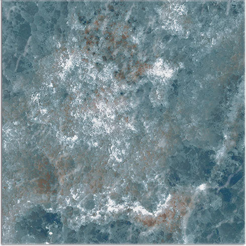 Dettaglio piastrella per pavimento e rivestimento in gres porcellanato effetto pietra spaziale. Collezione Swimming Planet di Ceramica Valsecchia, formato 15x15, Moon Emerald