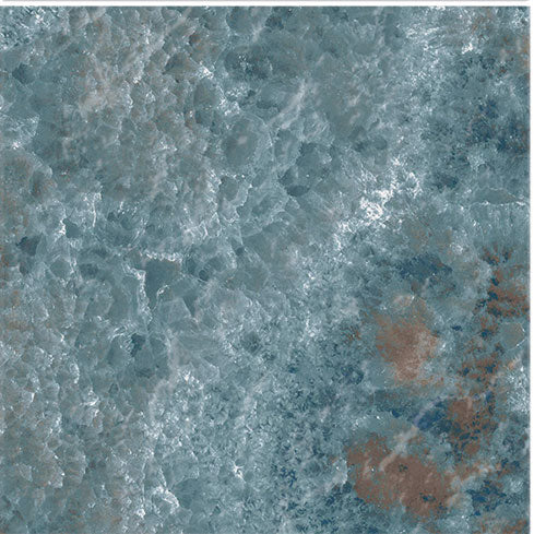 Dettaglio piastrella per pavimento e rivestimento in gres porcellanato effetto pietra spaziale. Collezione Swimming Planet di Ceramica Valsecchia, formato 15x15, Moon Emerald