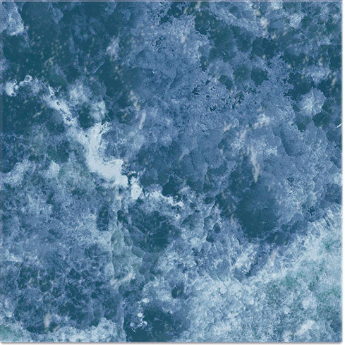 Dettaglio piastrella per pavimento e rivestimento in gres porcellanato effetto pietra spaziale. Collezione Swimming Planet di Ceramica Valsecchia, formato 15x15, Neptune Blue