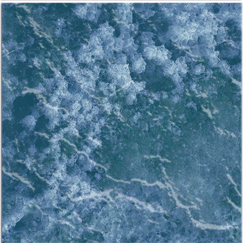 Dettaglio piastrella per pavimento e rivestimento in gres porcellanato effetto pietra spaziale. Collezione Swimming Planet di Ceramica Valsecchia, formato 15x15, Neptune Blue