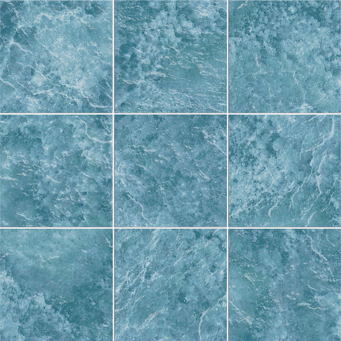 Dettaglio piastrelle per pavimento e rivestimento in gres porcellanato effetto pietra spaziale. Collezione Swimming Planet di Ceramica Valsecchia, formato 15x15, Neptune Sky