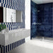 Rivestimento bagno in gres porcellanato effetto mattoncino lucido 6x25, oceani blu di Mac 3 by keradom