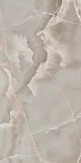 Dettaglio piastrella in gres porcellanato effetto onice opaco 60x120 cm della collezione Onici di Casalgrande Padana, colore Grigio