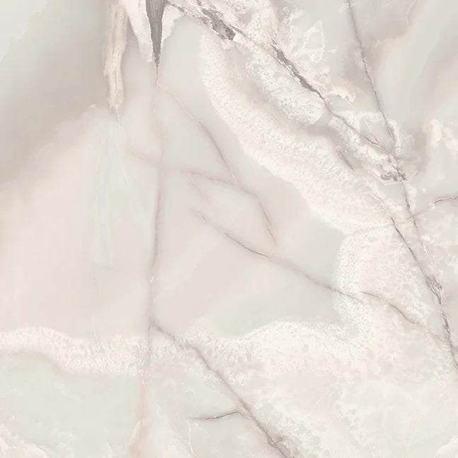 Dettaglio piastrella in gres porcellanato effetto onice opaco 60x60 cm della collezione Onici di Casalgrande Padana, colore Perla