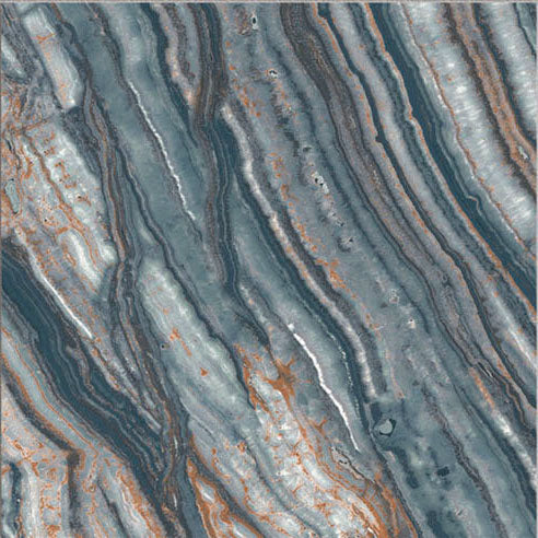 Dettaglio piastrella per pavimento e rivestimento in gres porcellanato effetto pietra spaziale. Collezione Swimming Pool di Ceramica Valsecchia, formato 15x15, Onyx Green