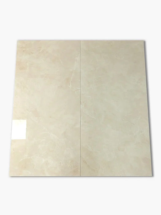 Lastra in gres porcellanato effetto marmo beige rettificato Xstone Crema per pavimenti e rivestimenti bagno 60x120