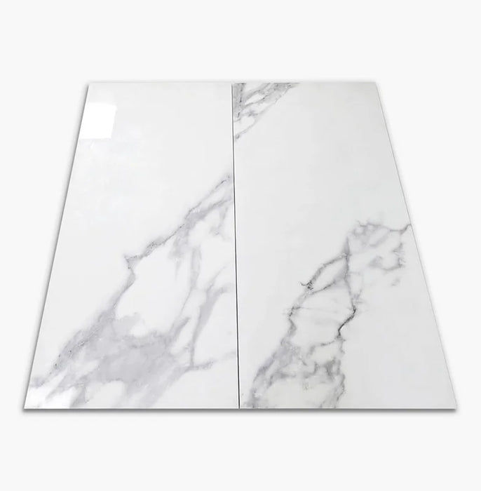 Lastra in gres effetto marmo rettificato Xstone Calacatta per pavimenti interni e rivestimenti bagno 60x120