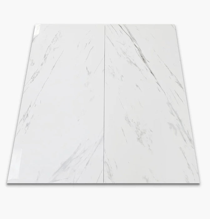 Lastra in gres porcellanato effetto marmo di Carrara rettificato per pavimenti interni e bagno 60x120