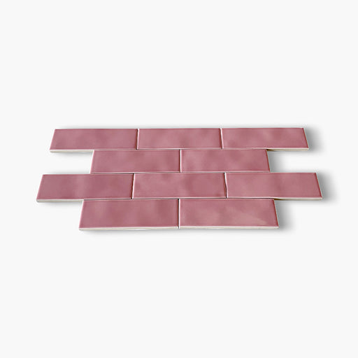 Piastrelle Metro, Rosa 5x15 lucido. effetto mattoncino scontato al miglior prezzo