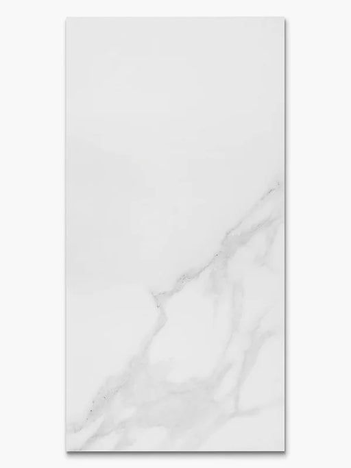 Piastrella in gres porcellanato effetto marmo lucido Calacatta serie Xstone formato 60x120 cm