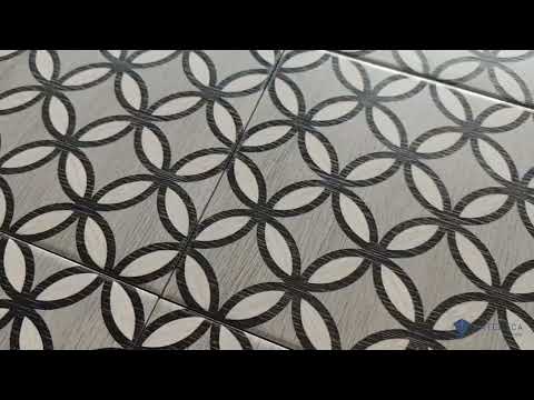 Video dettagliato piastrelle in gres porcellanato con decorazione geometrica per pavimenti e rivestimenti. Home C4 di valsecchia
