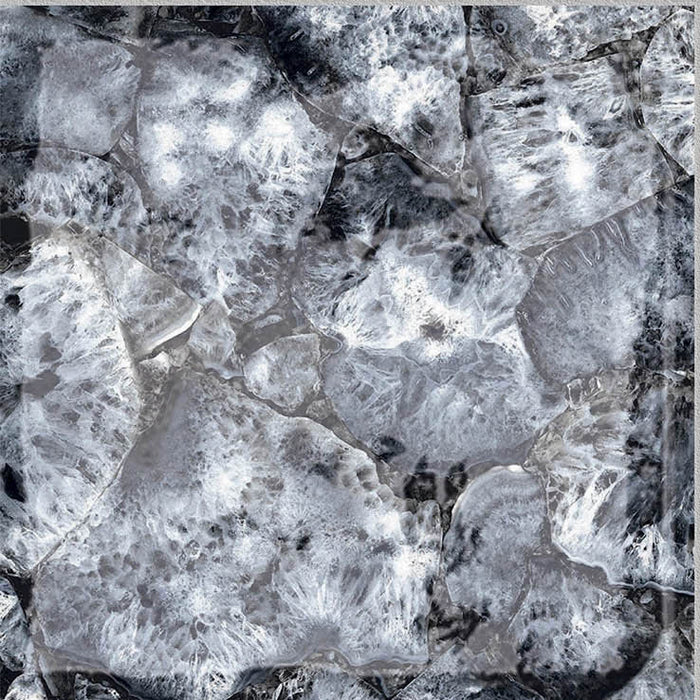 Dettaglio piastrella per pavimento e rivestimento in gres porcellanato effetto fondale marino. Collezione Swimming Sea di Ceramica Valsecchia, formato 15x15, Reef Dark