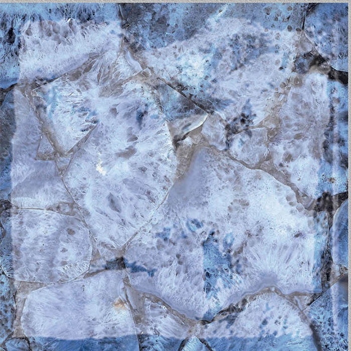 Dettaglio piastrella per pavimento e rivestimento in gres porcellanato effetto fondale marino. Collezione Swimming Sea di Ceramica Valsecchia, formato 15x15, Reef Ocean