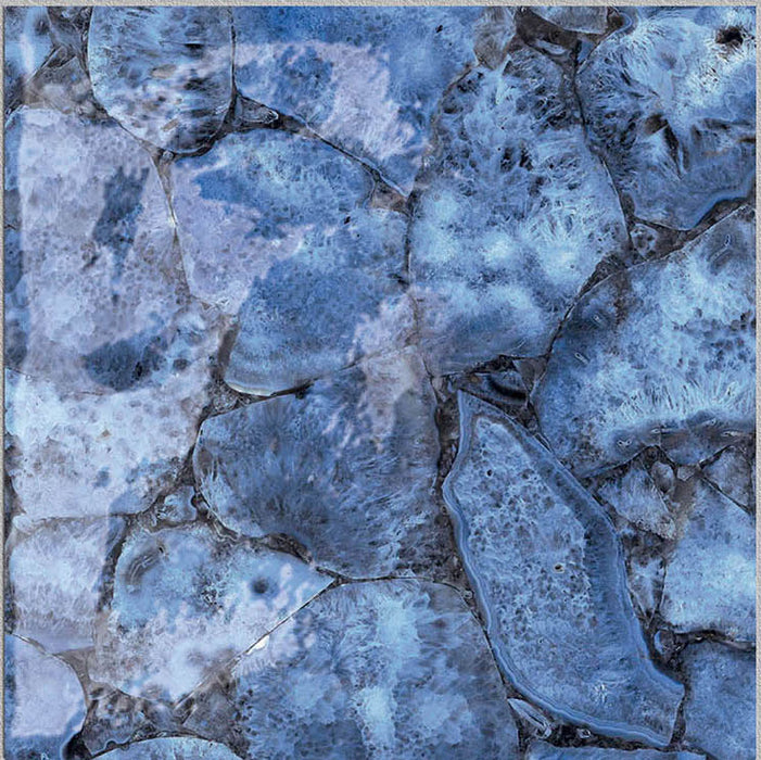 Dettaglio piastrella per pavimento e rivestimento in gres porcellanato effetto fondale marino. Collezione Swimming Sea di Ceramica Valsecchia, formato 15x15, Reef Ocean