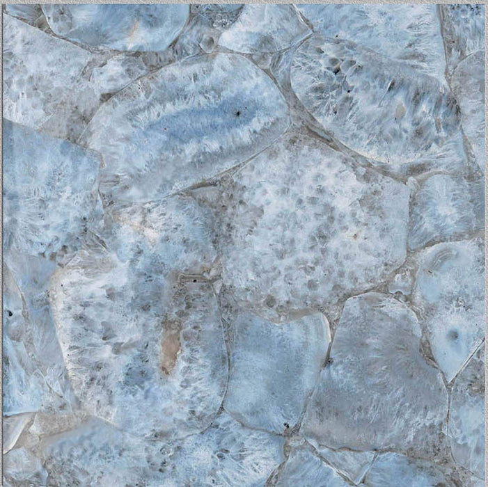 Dettaglio piastrella per pavimento e rivestimento in gres porcellanato effetto fondale marino. Collezione Swimming Sea di Ceramica Valsecchia, formato 15x15, Reef Sky