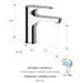 scheda tecnica miscelatore per lavabo senza scarico omega green si daniel rubinetterie con sistema energy saving e risparmio idrico