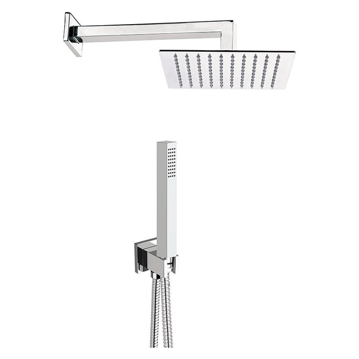 Waterfall 9 -Set doccia completo di doccetta e soffione quadro ultrapiatto