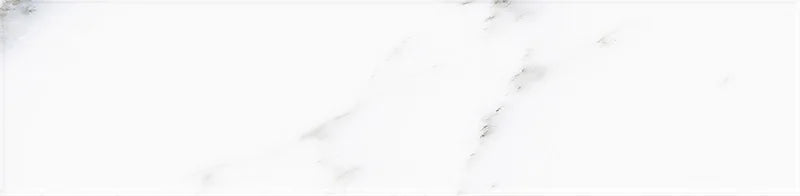 Dettaglio piastrella in gres porcellanato effetto marmo della collezione Dama di Self Style by keradom, formato 6x25, colore Bianco Carrara