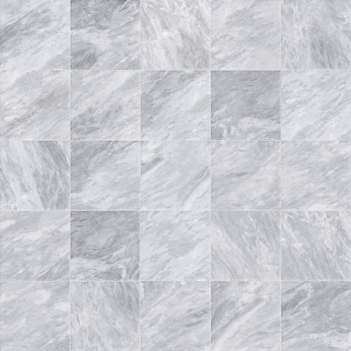 Dettaglio piastrella in gres porcellanato effetto marmo della collezione Dama di Self Style by keradom, formato 25x25, colore Grigio Bardiglio