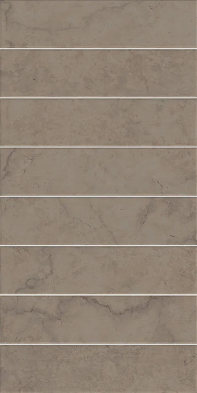 Dettaglio piastrella in gres porcellanato effetto marmo della collezione Dama di Self Style by keradom, formato 6x25, colore Pulpis Bronze