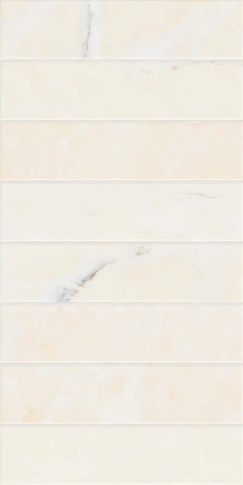 Dettaglio piastrella in gres porcellanato effetto marmo della collezione Dama di Self Style by keradom, formato 6x25, colore Rosa Portogallo