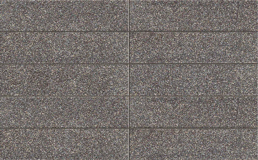 Dettaglio piastrella in gres porcellanato effetto mattoncino effetto graniglia della collezione Incanto di Self Style by keradom, formato 6x25, colore Grani Bold