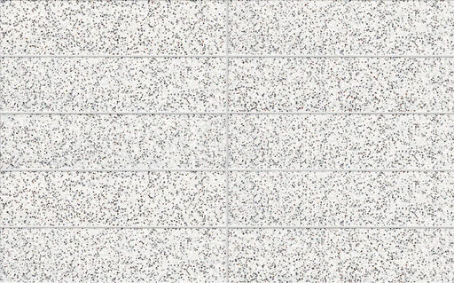 Dettaglio piastrella in gres porcellanato effetto mattoncino effetto graniglia della collezione Incanto di Self Style by keradom, formato 6x25, colore Grani Soft