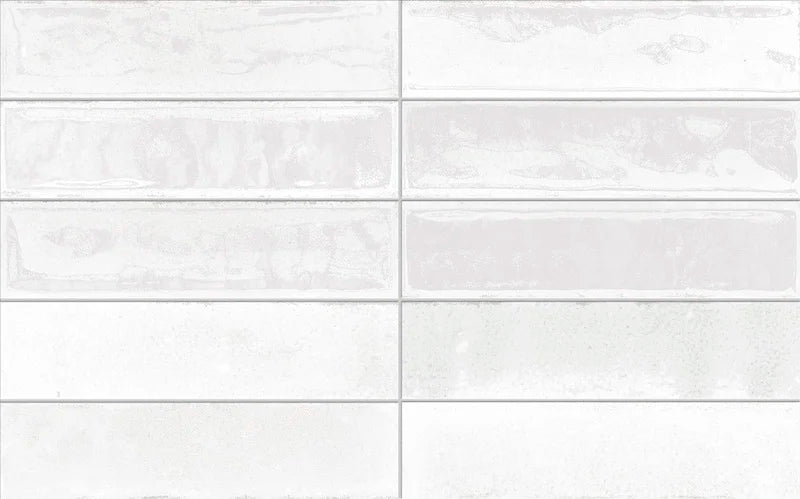 Dettaglio piastrella in gres porcellanato effetto mattoncino della collezione Incanto di Self Style by keradom, formato 6x25, colore Meringue