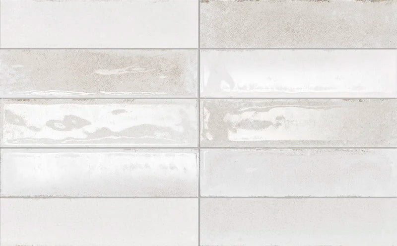 Dettaglio piastrella in gres porcellanato effetto mattoncino della collezione Incanto di Self Style by keradom, formato 6x25, colore Oyster