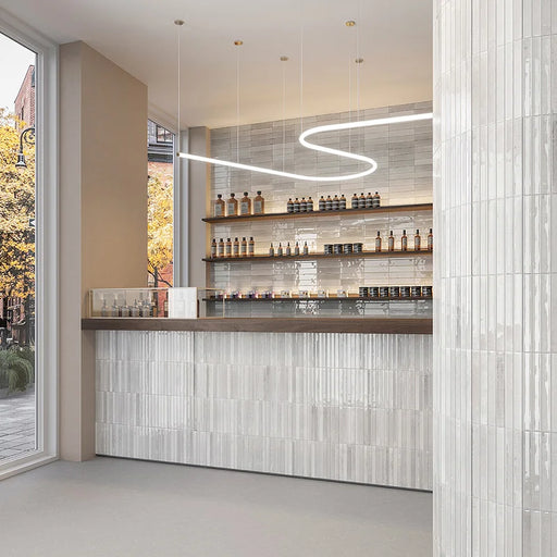 Dettaglio piastrella in gres porcellanato effetto kitkat della collezione Incanto di Self Style by keradom, formato 12.5x25, colore Meringue