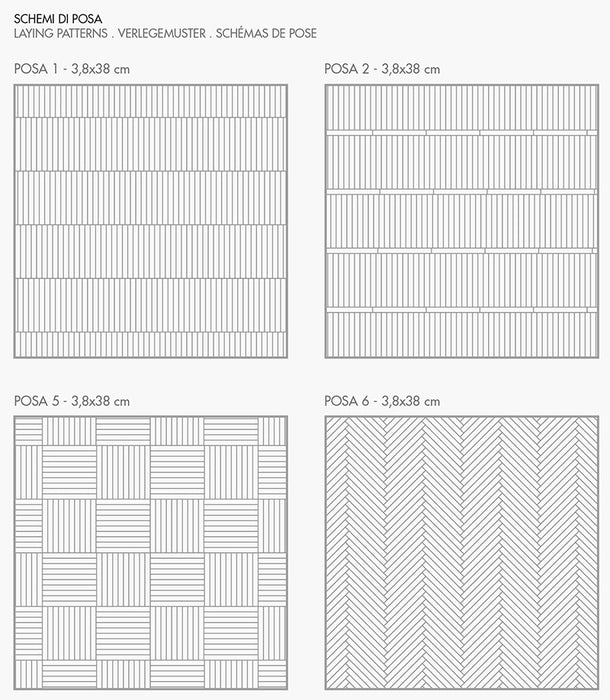 Schemi di posa 3.8x38