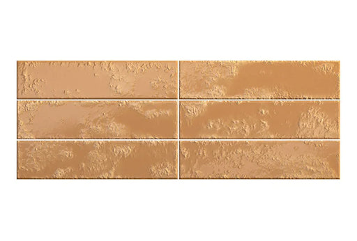 Dettaglio piastrella con colori pastello, collezione Costa Rei di Self Style by Keradom formato mattoncino colore Ambra 6x25