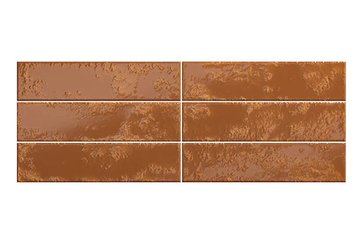 Dettaglio piastrella con colori pastello, collezione Costa Rei di Self Style by Keradom formato mattoncino colore Corallo 6x25