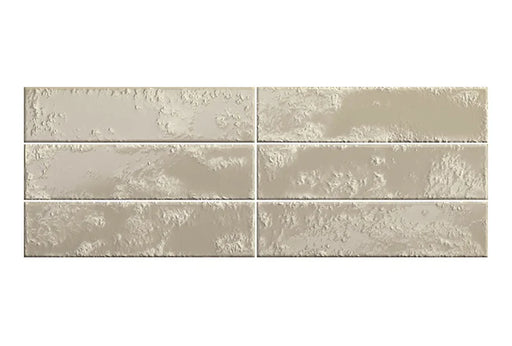 Dettaglio piastrella con colori pastello, collezione Costa Rei di Self Style by Keradom formato mattoncino colore Perla 6x25