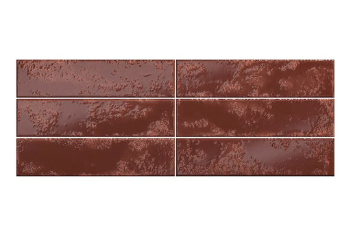 Dettaglio piastrella con colori pastello, collezione Costa Rei di Self Style by Keradom formato mattoncino colore Rubino 6x25