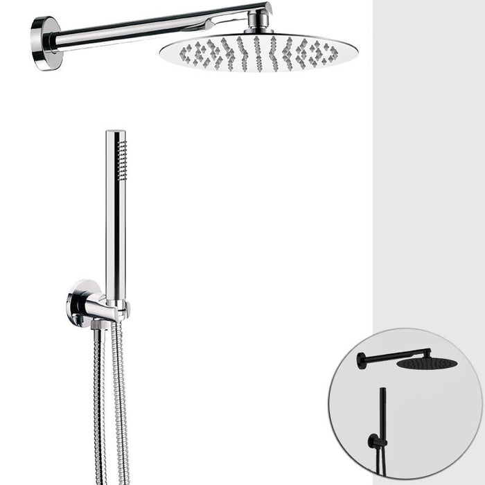 Waterfall 8 -Set doccia completo di doccetta e soffione tondo ultrapiatto
