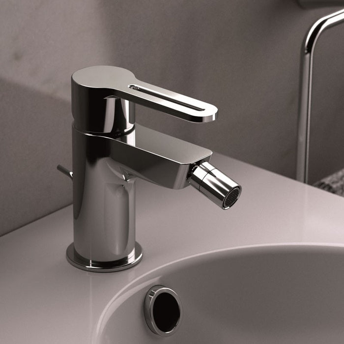 miscelatore bidet, con scarico della serie smart di daniel rubinetterie