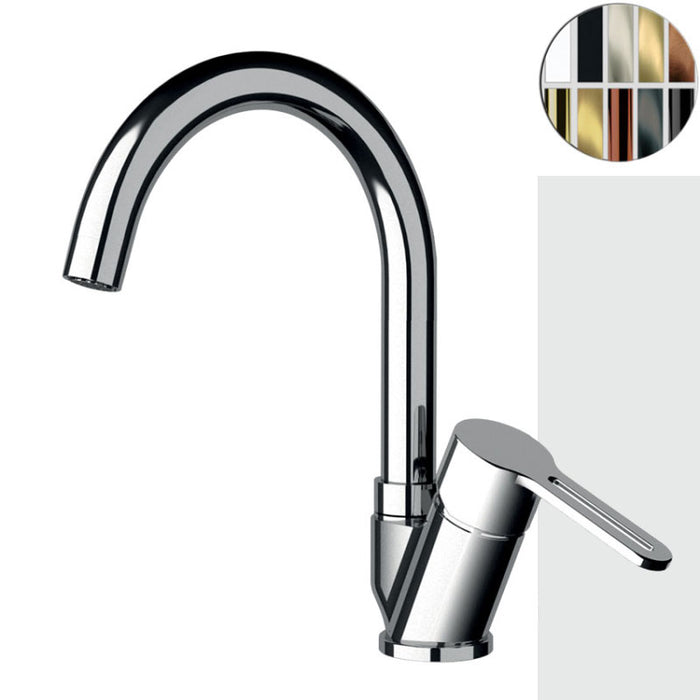 Miscelatore Monocomando per Lavello, con bocca corta girevole della serie smart di daniel  rubinetteria